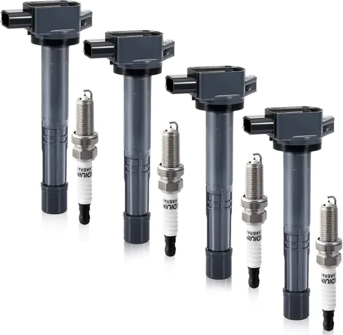 Miniatura 10 de Pindex Paquete de 4 Bobinas de Encendido UF581 y Bujías de Iridio Kits de Paquete de Bobinas Compatible con Honda Fit 2007 2008 1.5L L4 30520PWC501