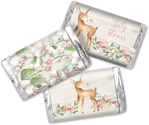 Miniatura 12 de Amanda Creation Acuarela Purple Cow Baby Shower Baby Shower Mini Chocolate Candy Bar Wrappers Wrappers Envoltura de 45 etiquetas envolventes de 1.4