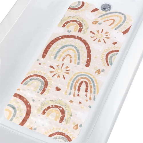 Miniatura 9 de Topotdor Alfombra de Baño para Bebé para Bañera para Niños, 40 X 16 Pulgadas Extra Larga Alfombra de Bañera para Niños Pequeños Antideslizante