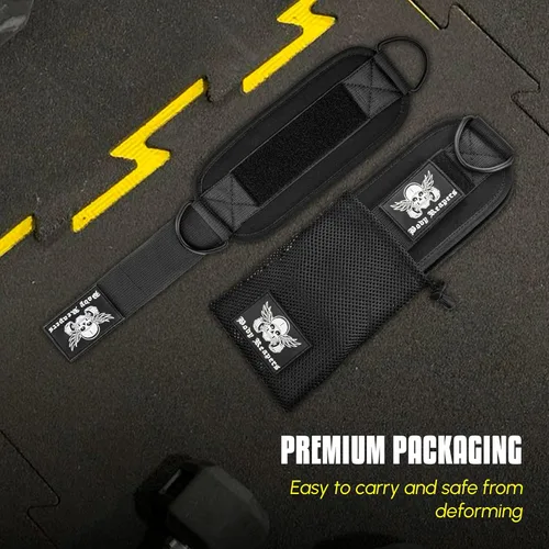 Miniatura 8 de Accesorio de cable de tobillo para gimnasio con correa ajustable, anillos en D dobles duraderos y diseño acolchado para ejercicios de glúteos