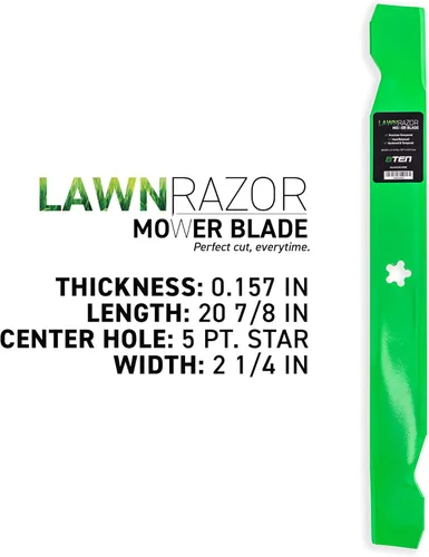 Miniatura 3 de 8TEN LawnRazor - Juego de cuchillas para Craftsman Poulan AYP Husqvarna 42 pulgadas cubierta 138498 134149 532138971 (elevación alta con muescas)