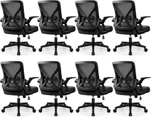 Miniatura 10 de FelixKing Silla de Oficina - Silla de Escritorio Ergonómica de Malla Transpirable para Tareas con Ruedas y Soporte Lumbar, Sillas de Oficina