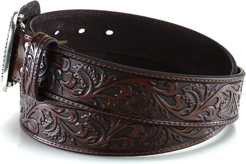 Miniatura 4 de ARIAT Western Belt A10006944 - Hebilla de cristal en relieve floral para mujer