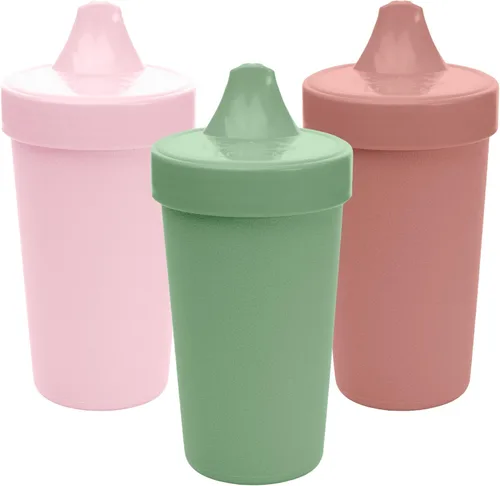 Miniatura 18 de Re-Play - Vasos de 10 onzas, hechos en EE.UU. Vasos antiderrames para la alimentación de bebés, niñas y niños pequeños, en color azul marino, agua