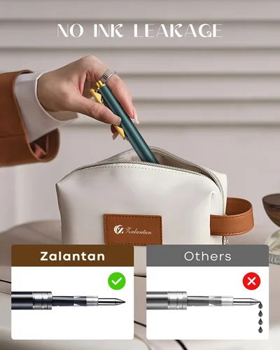 Miniatura 4 de Bolígrafos Zalantan 0.5MM retráctiles de gel metálico, bolígrafo elegante de metal premium, cañón agradable, bolígrafos de escritura suave, tinta