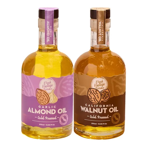 Miniatura 19 de Fresh Vintage Farms Nut Bundle - Aceites de cocina 100% sin diluir prensados en frío de almendras y nueces, aceites de cocina saludables