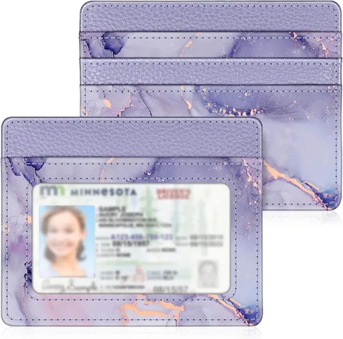 Miniatura 115 de Fintie Billetera delgada y minimalista para bolsillo frontal, con bloqueo RFID, tarjetero y ventana de identificación, para hombre o mujer
