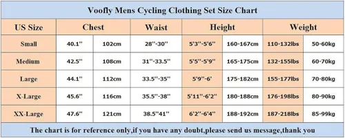 Miniatura 7 de voofly Hombres Ciclismo Jersey Conjunto Hombres Manga Corta Compresión Bicicleta Pantalones Cortos Gel Acolchado Ciclismo Ropa