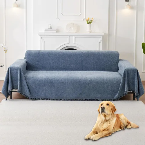 Miniatura 26 de HAOMAIJIA Funda de sofá antideslizante para sofá de 2 cojines, fundas de sofá seccionales lavables para perros y mascotas, protector de muebles