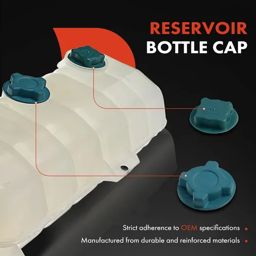 Miniatura 5 de A-Premium Tanque de depósito de recuperación de desbordamiento de refrigerante del motor [w/tapa] Compatible con Volvo VN VN42T 1998-1999, VN VN64T