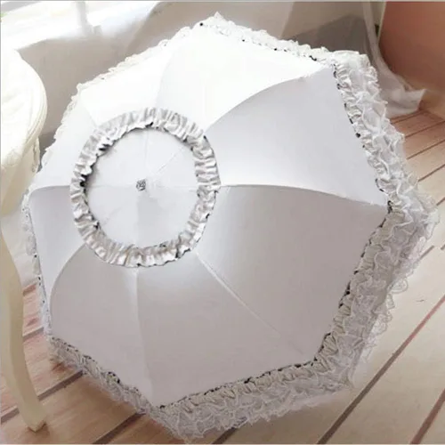 Miniatura 3 de WANLIAN Paraguas de encaje a prueba de viento plegable soleado y lluvioso a prueba de rayos ultravioleta anti sol protección UV sombrilla paraguas