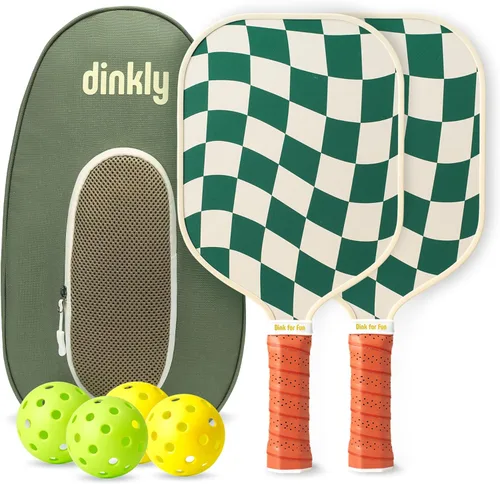 Juego de 2/4 palas de pickleball - Raqueta de pickleball de grafito/fibra de vidrio aprobada por USAPA, 2 raquetas de pickleball, 4 pelotas y 1 2
