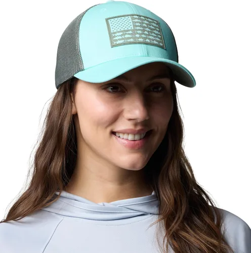 Miniatura 1011 de Columbia - Gorra de malla con bandera con árboles unisex para adultos, corona alta