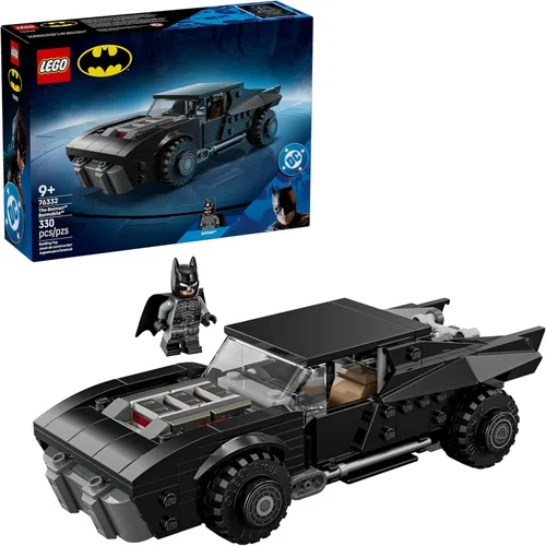 LEGO DC Batman: The Batman Batmobile - Juguete de construcción para niños, bloques de construcción con minifigura de Batman y moneda dorada,