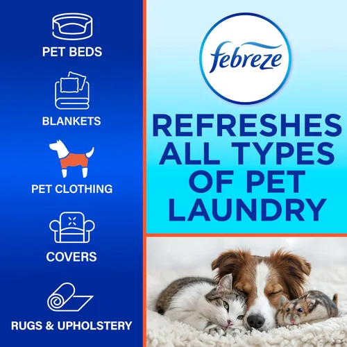 Miniatura 3 de Febreze - Aditivo para detergente de ropa para suministros de mascotas, eliminador de olores de mascotas de máxima fuerza en el lavado, diseñado