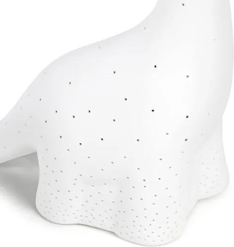 Miniatura 6 de Simple Designs LT2093-WHT Lámpara de mesa de dinosaurio brontosaurio de porcelana, color blanco