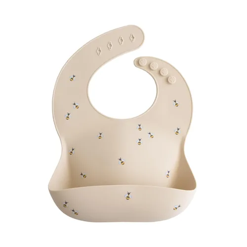 Miniatura 26 de Mushie - Babero de silicón para bebé, ajustable y resistente al agua (barro)