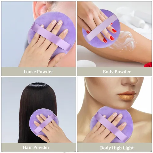 Miniatura 4 de Esponja corporal de gran tamaño, 5 pulgadas, ultra suave, lavable, redonda, aplicador de esponja de maquillaje para limpieza facial, maquillaje