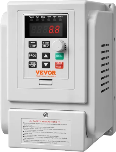 VEVOR VFD 3HP, 2.2KW, 10A, Entrada 1 Fase 220V-240V a Salida 3 Fases 220V-240V Unidad de Frecuencia Variable, VFD 0-400Hz para Control de Velocidad