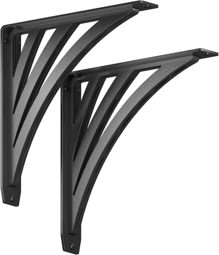 Miniatura 36 de Starby Charleston Soportes de acero resistente para repisa de chimenea, estante flotante, soporte de encimera, soldado a mano (paquete de 2)