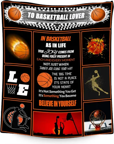 Regalos de baloncesto para niños, manta de baloncesto para niñas y niños, mantas deportivas para jugadores, mantas de felpa para niños para sofá,