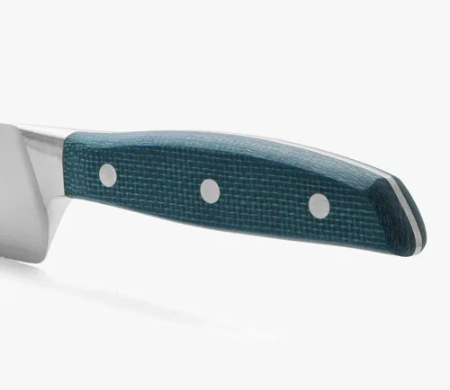 Miniatura 4 de Arcos Cuchillo Santoku Forjado Acero Inoxidable 7 Pulgadas. Mango Micarta y Borde Especial Seda y Hoja Plateada 7.480 in. Impresiona y Sorprende