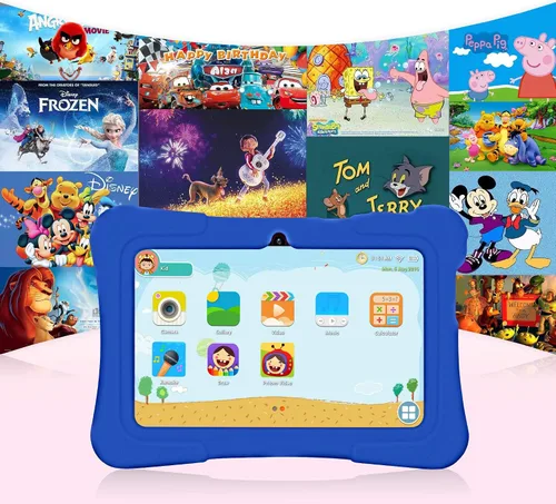 Miniatura 4 de PRITOM Tablet de 7 pulgadas para niños con funda, tableta Android 13, 32 GB ROM, WiFi, Bluetooth, cámara dual, educación, juegos, control parental