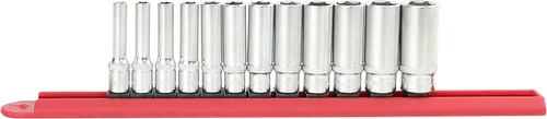 Miniatura 2 de OEMTOOLS 22951 Juego de llaves métricas profundas de 12 piezas, Juego de llaves métricas de 1/4 pulgadas, Juego de herramientas OEM, Juego de llaves