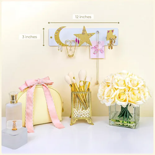 Miniatura 2 de Organizador magnético de joyas montado en la pared Almacenamiento de joyas colgantes Soporte de joyería Preppy Soluciones de almacenamiento