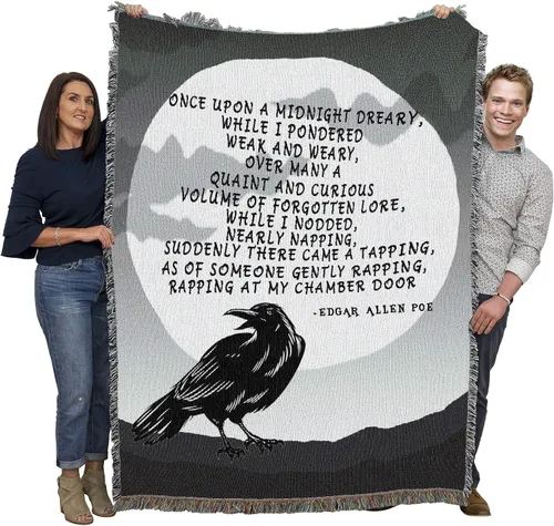 Miniatura 26 de Pure Country Weavers Manta negra con texto en inglés "I Just Here for The Boos" de fantasma, regalo de otoño, Halloween, para la parte posterior