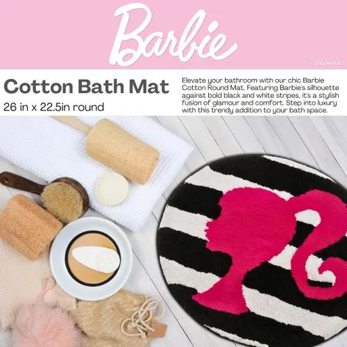 Miniatura 4 de Collectibles Barbie - Alfombra de baño de felpa antideslizante 100% algodón (producto oficial) por Franco