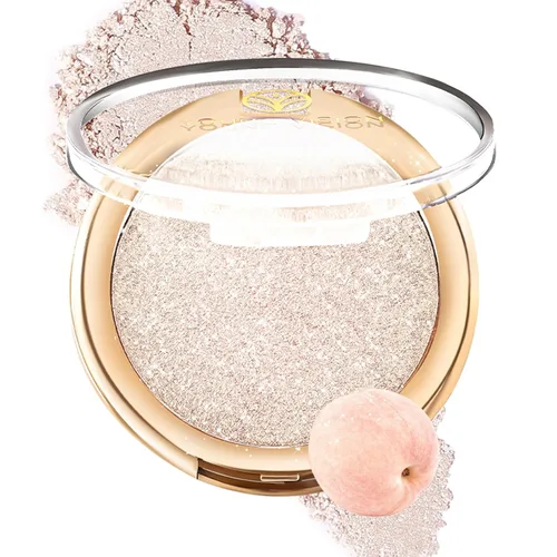 YOUNG VISION Polvo Compacto Iluminador, Polvo de Contorno de Brillo Natural Horneado y Resaltador Facial, Libre de Crueldad, Maquillaje de Resaltado