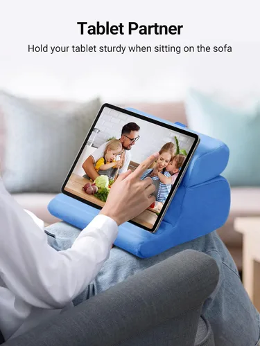 Miniatura 2 de UGREEN - Soporte de tableta para almohada en la cama con soporte suave para el regazo con 3 ángulos de visión ajustables, accesorios para el hogar
