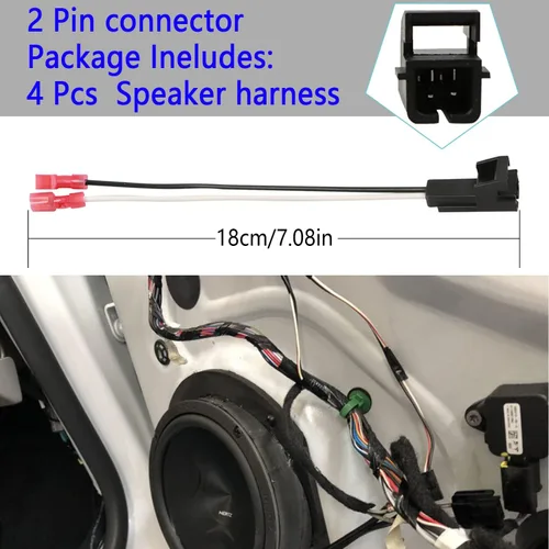 Miniatura 5 de Arnés de cableado de altavoz 72-4568 compatible con GMC Buick Cadillac Chevy Silverado Sierra Suburban Tahoe Yukon Cobalt Colorado adaptador