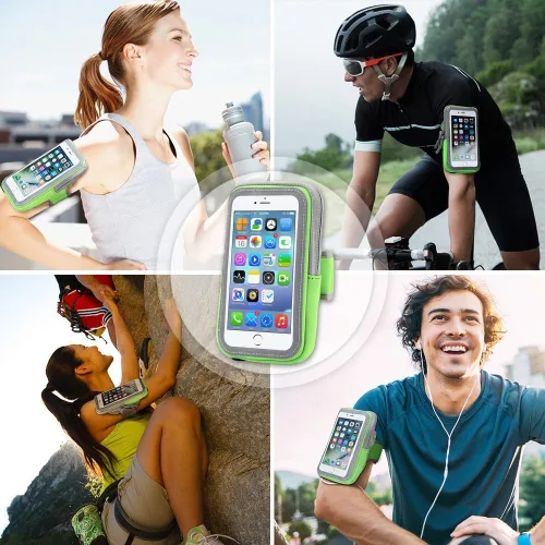 Miniatura 6 de LENPOW - Brazalete multifuncional para deportes al aire libre, a prueba de sudor, bolsa de brazo casual, bolsa de gimnasio, fitness, teléfono