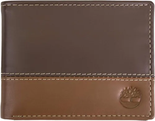 Timberland Men's Leather Passcase Bifold Wallet Hybrid