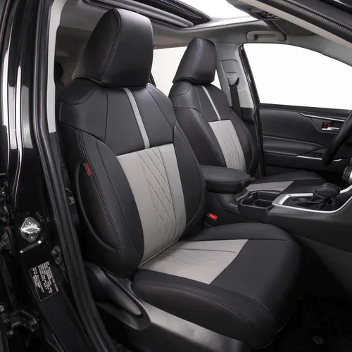 Miniatura 11 de EKR - Juego completo de fundas de asiento de cuero para automóvil de ajuste personalizado (color negro)
