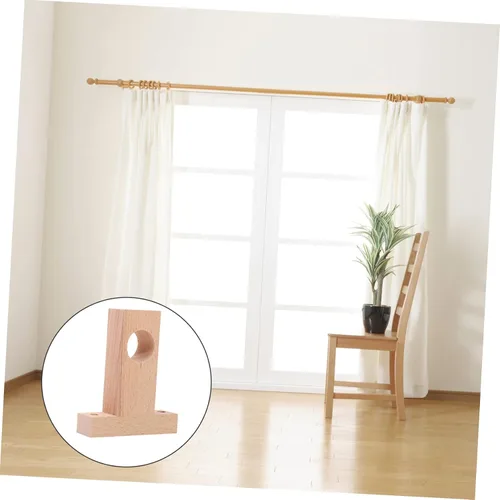 Miniatura 7 de Cabilock Soporte de poste romano Armario de madera, estantes de madera, base de madera, soporte de extremo de madera, soportes de varillas