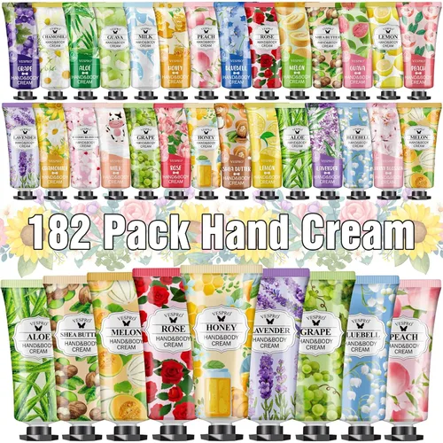 Miniatura 10 de Paquete de 56 Set de Regalos de Crema de Manos, Rellenos de Medias para Mujeres, Loción de Manos a Granel Tamaño de Viaje para Manos Secas y Crema