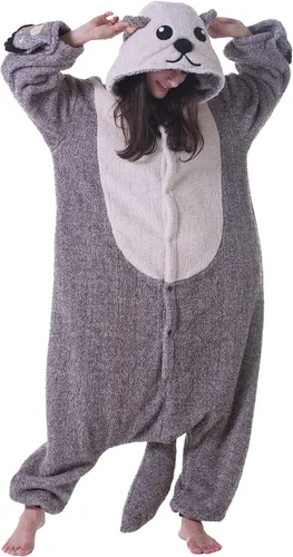 Miniatura 2 de DarkCom Pijama de una pieza de animal para mujer y hombre, disfraz de Halloween, ropa de dormir de Navidad