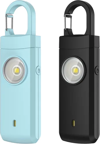 Alarma personal recargable para mujeres, paquete de 2 regalos de cumpleaños de Navidad para mujeres, hijas, estudiantes universitarios,