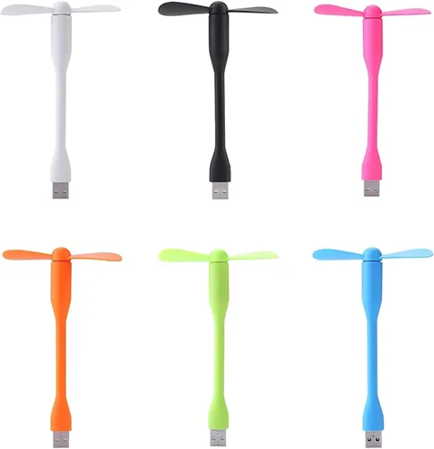 Miniatura 4 de Sokelinn-six Ventilador flexible USB, mini ventiladores de refrigeración portátiles alimentados por USB para banco de energía, portátil, PC, Negro