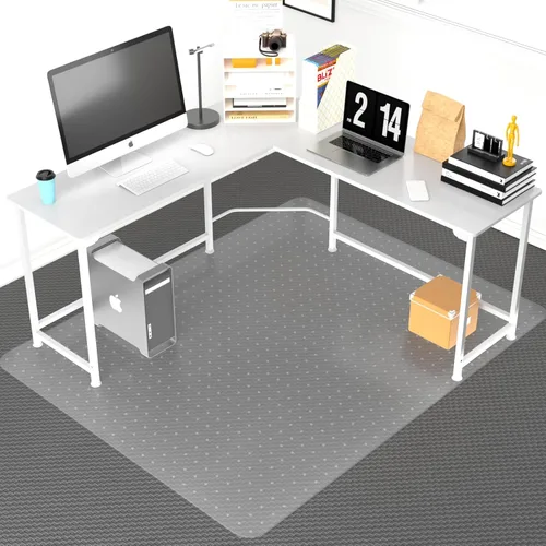 Miniatura 9 de Alfombrilla para silla de oficina para alfombra: 48 x 36 pulgadas, alfombrilla transparente para silla de escritorio para suelo de alfombra
