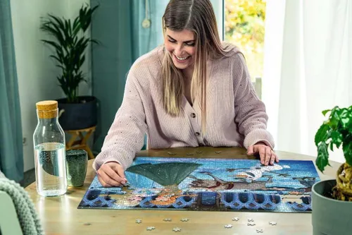 Miniatura 4 de Ravensburger Rompecabezas de Frozen de Disney, 1000 piezas únicas, tecnología Softclick con imágenes vibrantes y sin deslumbramiento, regalo ideal
