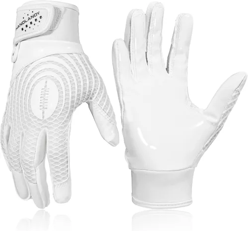 Miniatura 26 de HANDLANDY Guantes de fútbol para jóvenes, guantes receptores adhesivos para niños, guante de fútbol de súper agarre, mejor regalo para niños y niñas