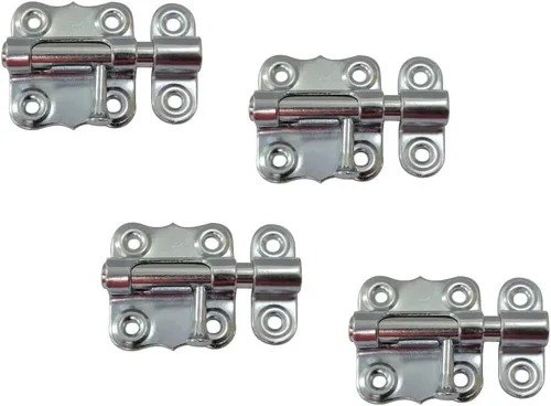 Miniatura 7 de QCAA Deco Perno de barril deslizante de acero duradero, 2 pulgadas, revestimiento negro, paquete de 4, fabricado en Taiwán Recubierto negro (2")