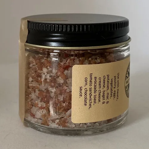 Miniatura 3 de Salt Traders - Sal marina de tocino ahumado real – 1.5 oz de peso neto (tarro de vidrio)
