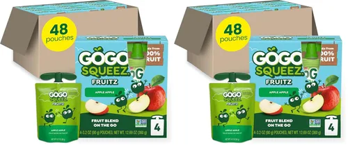 Miniatura 13 de GoGo squeeZ - Puré de manzana, sin gluten, vegano, puré de manzana sin azúcar, se puede volver a cerrar, bolsas sin BPA