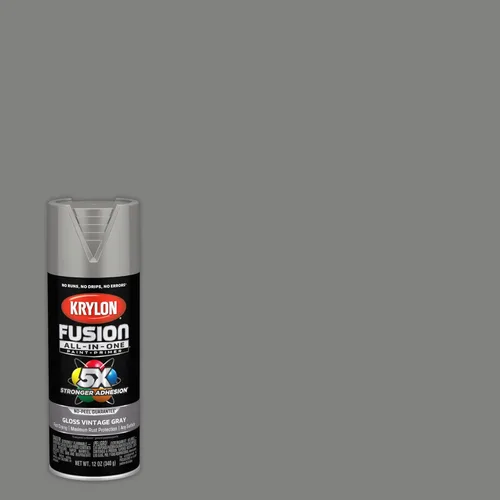 Miniatura 153 de Krylon Fusion - Pintura en aerosol adhesiva todo en uno para uso en interiores y exteriores, 12 onzas, aluminio