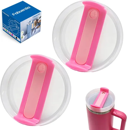 Miniatura 12 de Tapa de repuesto para vaso de 40 onzas compatible con Stanley Quencher, paquete de 2 fundas transparentes a prueba de derrames para accesorios